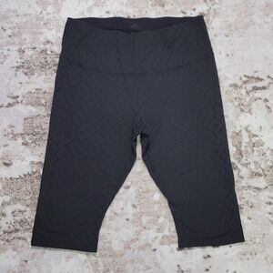 NIKE Yoga Luxe High-Waisted Jacquard Capri Leggings - 1X Plus Size EUC Black